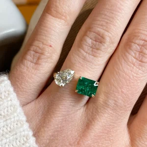 Prive Luxe Emerald and Diamond Ring