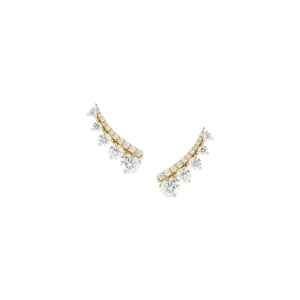 Prive Luxe Pave Diamond Ear Climbers