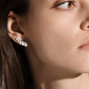 Prive Luxe Pave Diamond Ear Climbers