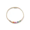 Prive Luxe Rainbow Sapphire and Diamond Tennis Bracelet