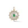 Prive Mother of Pearl and Emerald Pendant