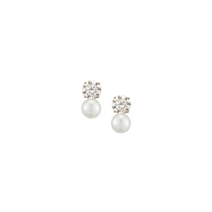 Prive Petite Diamond and Pearl Studs