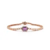 Prive Pink Sapphire and Diamond Tennis Bracelet