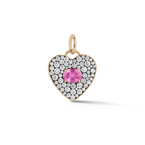 Prive Pink Sapphire Heart Pendant