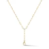 Prive Small Trace Chain Y Necklace with Bezel Set Diamond