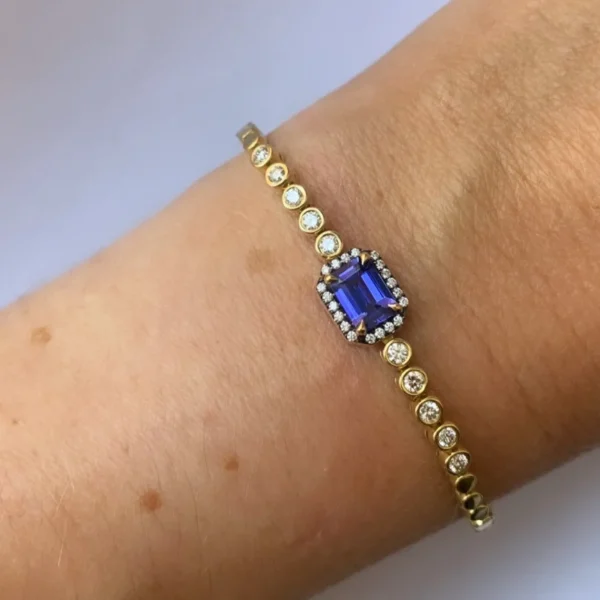 Prive Tanzanite and Diamond Tennis Bracelet