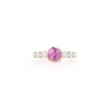 Toujours Bezel Set Oval Pink Sapphire and Diamond Ring