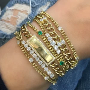 Toujours Diamond Curb Link Bracelet