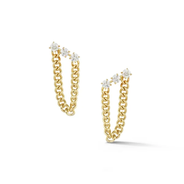 Toujours Diamond Studs with Draped Chain