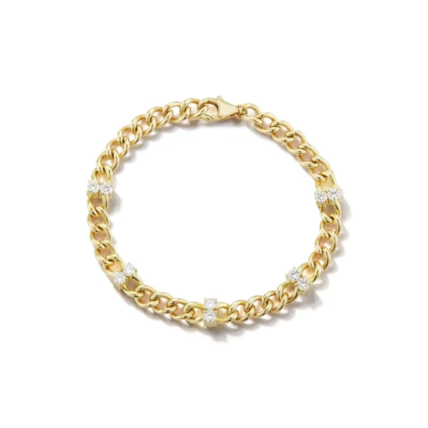 Toujours Double Diamond Link Bracelet