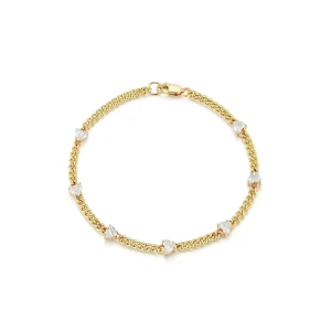 Toujours mon Amour Diamond Heart Bracelet