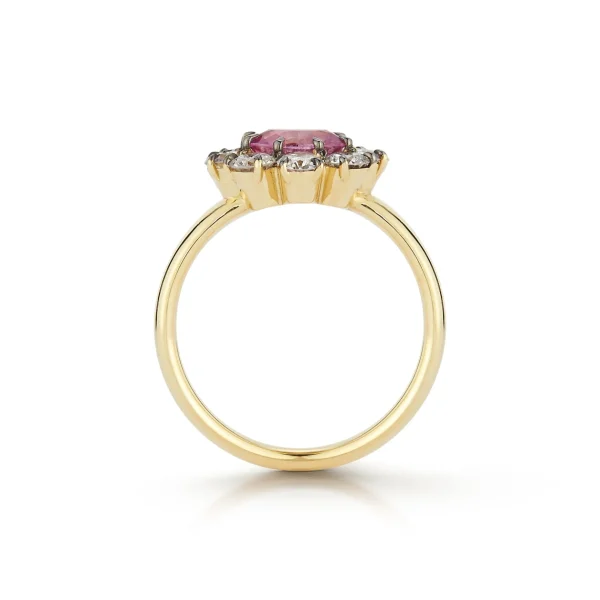 Toujours Pink Sapphire and Diamond Flower Ring