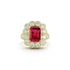 Toujours Rubellite and Diamond "Forget Me Not" Ring